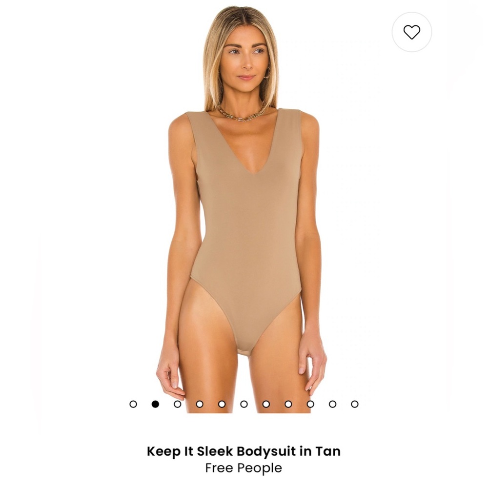 Women’s Intimately by Free People Keep It Sleek Bodysuit size M tan *read*
